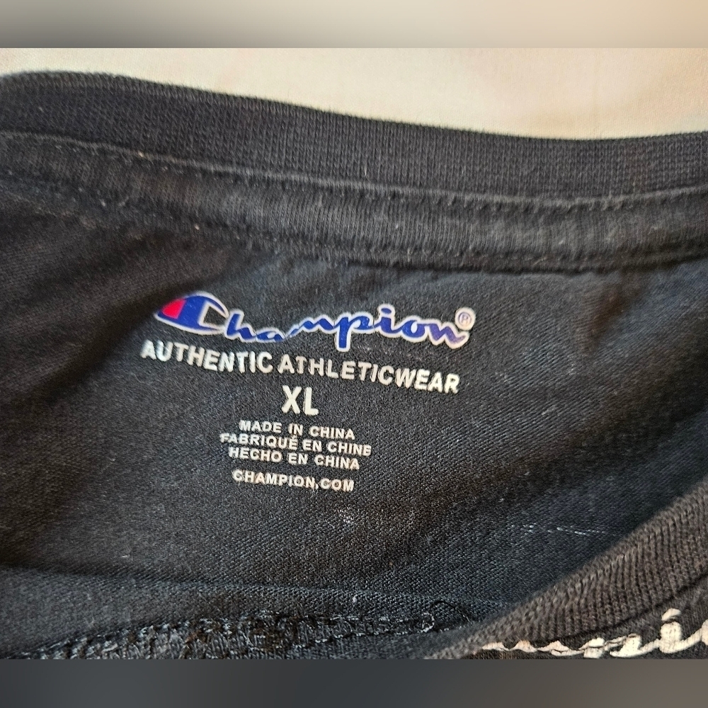 Champion Boys Black White And Gray Champion Insignia Short Sleeve Shirt Size XL - Picture 3 of 9